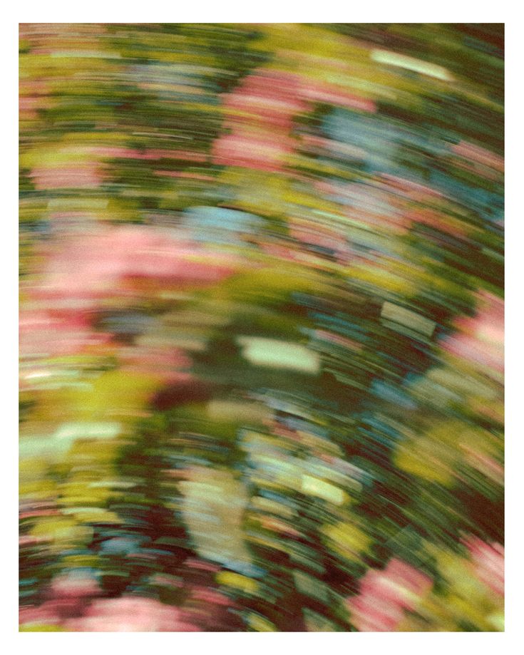 Flores en motion blur, jardín abstracto